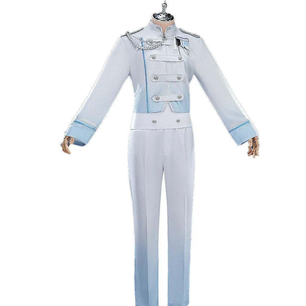 【Size XS-2XL】DokiDoki-R Virtual Idol PLAVE Cosplay Noah Costume White Military Uniform Stage Outfit Han Noah - Image 5