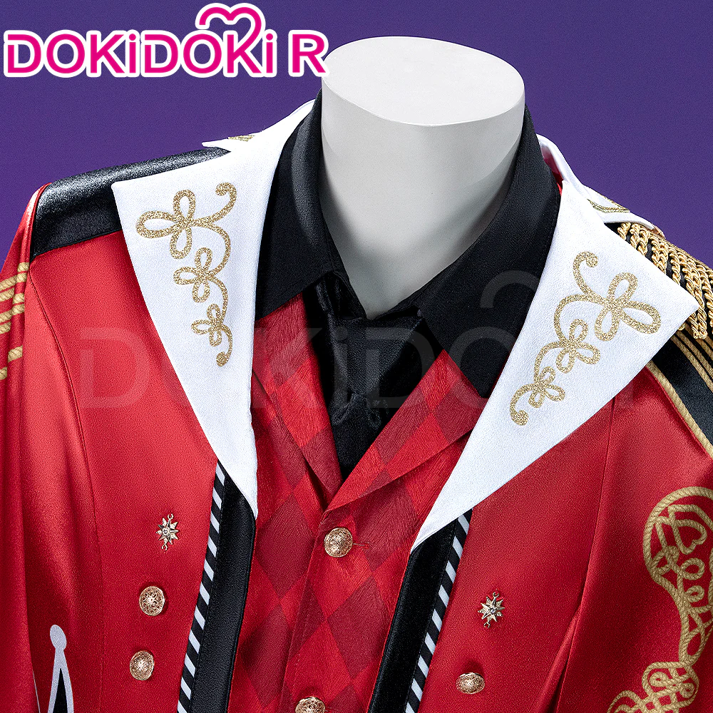 【Size XS-3XL】DokiDoki-R Game Cosplay Costume Halloween Red - Image 4