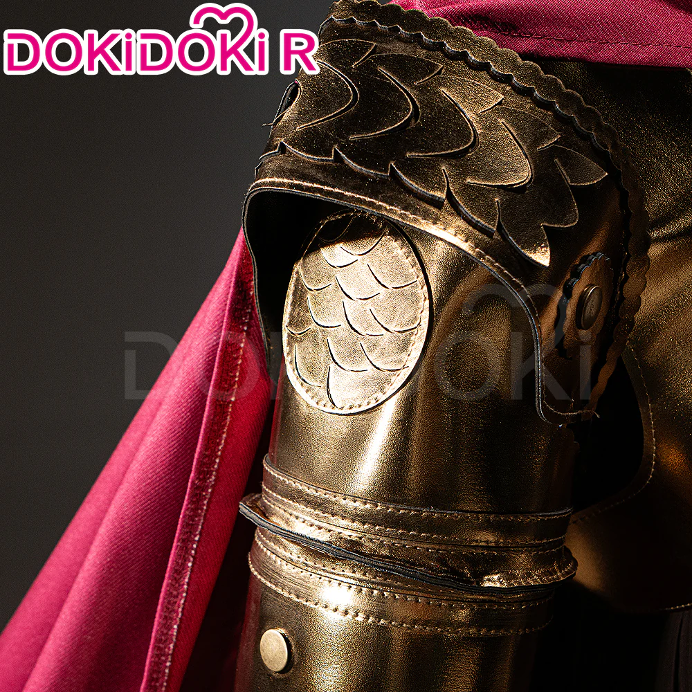 【Size XS-3XL】Dokidoki Game Cosplay Costume Brown Dress Red Cape - Image 5