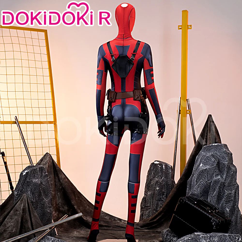 【Size XS-3XL】DokiDoki-R Movie Cosplay Black Red Man Costume Bodysuit - Image 2