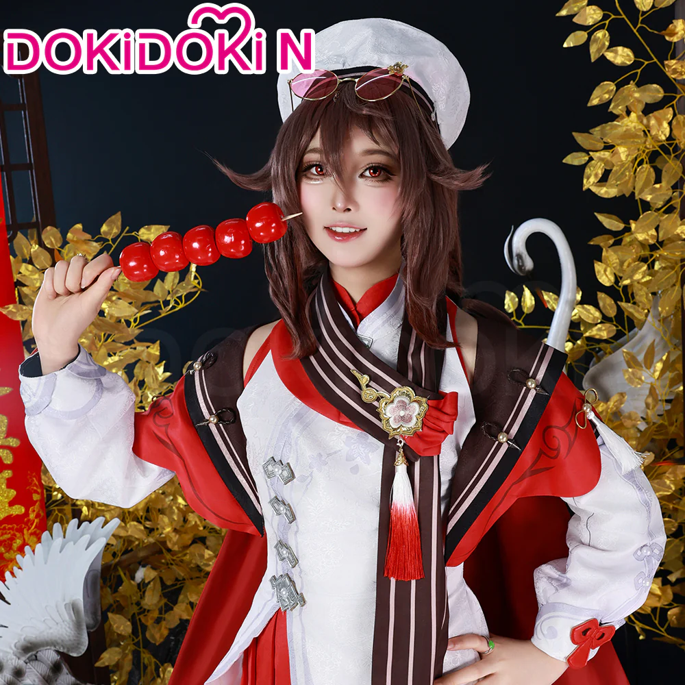 【Size XS-3XL】DokiDoki-N Game Genshin Impact Hutao / Xiangling Cosplay Costume / Shoes New Year Hu Tao / Xiang Ling - Image 4