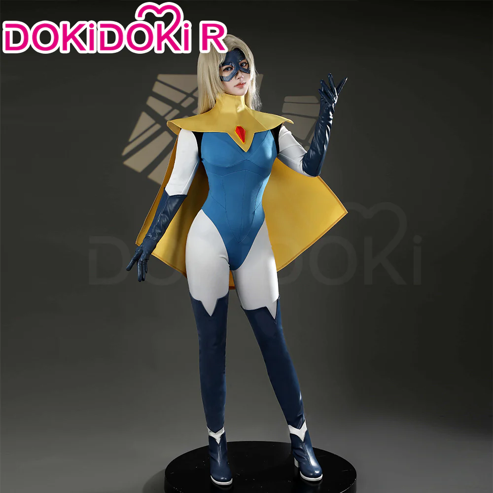 【Size XS-3XL】DokiDoki-R Game Cosplay Blonde Costume Blue Bodysuit