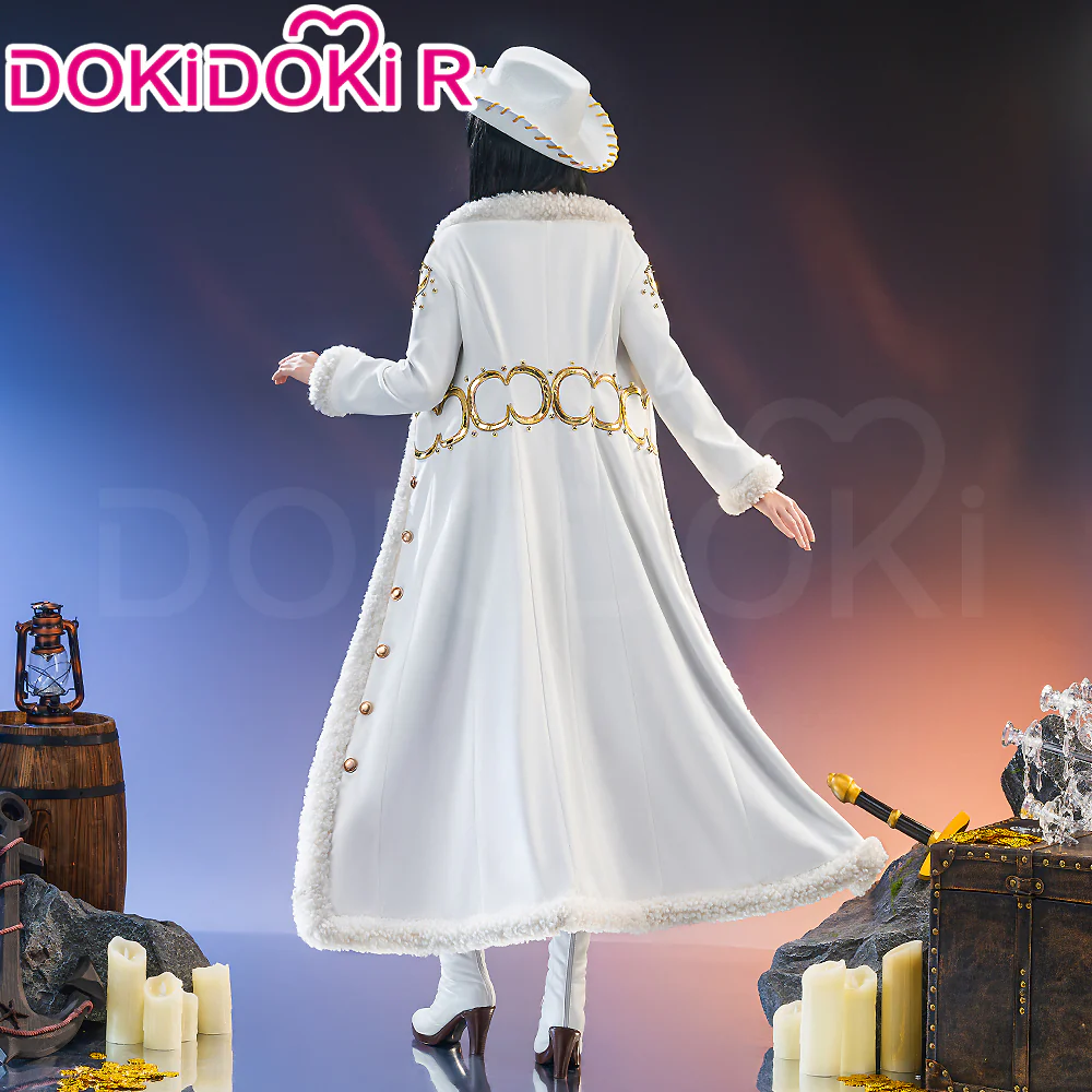 【Size XS-3XL】DokiDoki-R Anime Cosplay Women Costume Purple White With Hat / Long Cape - Image 4