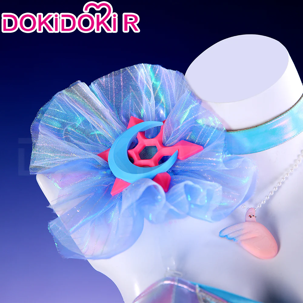 【Size XS-3XL】DokiDoki-R Cosplay Costume Silver Blue Pink Suit Disco Pop - Image 5