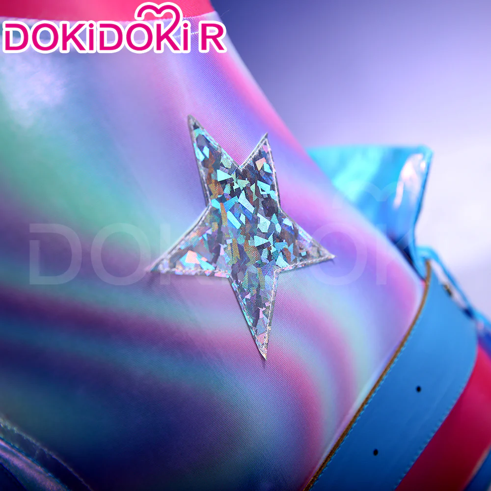 【Size XS-3XL】DokiDoki-R Cosplay Costume Silver Blue Pink Suit Disco Pop - Image 6