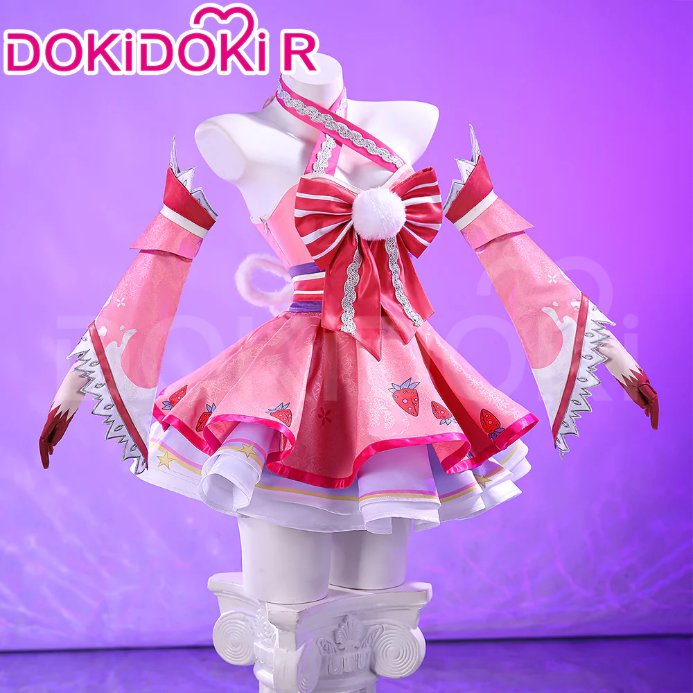【Size XS-3XL】DokiDoki-R Cosplay Strawberry Costume Pink Dress Daring Daifuku