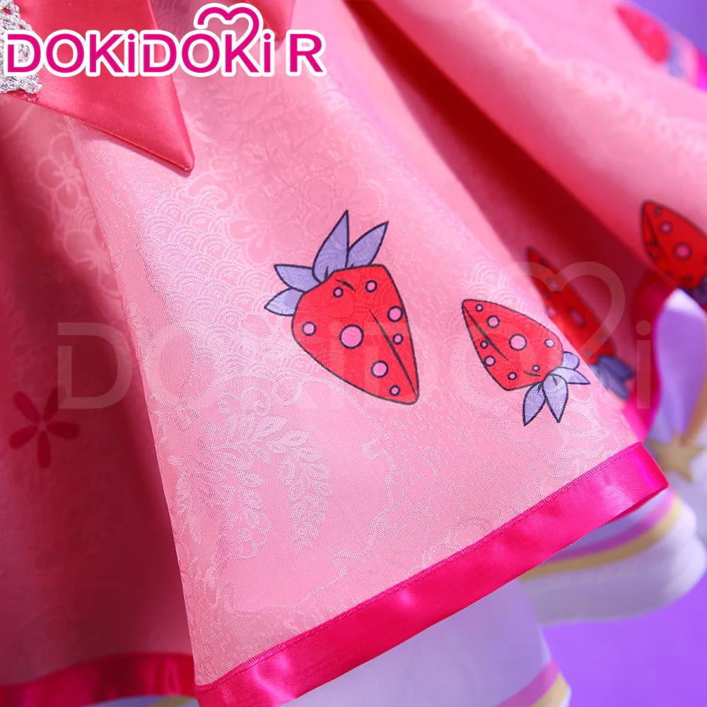 【Size XS-3XL】DokiDoki-R Cosplay Strawberry Costume Pink Dress Daring Daifuku - Image 5