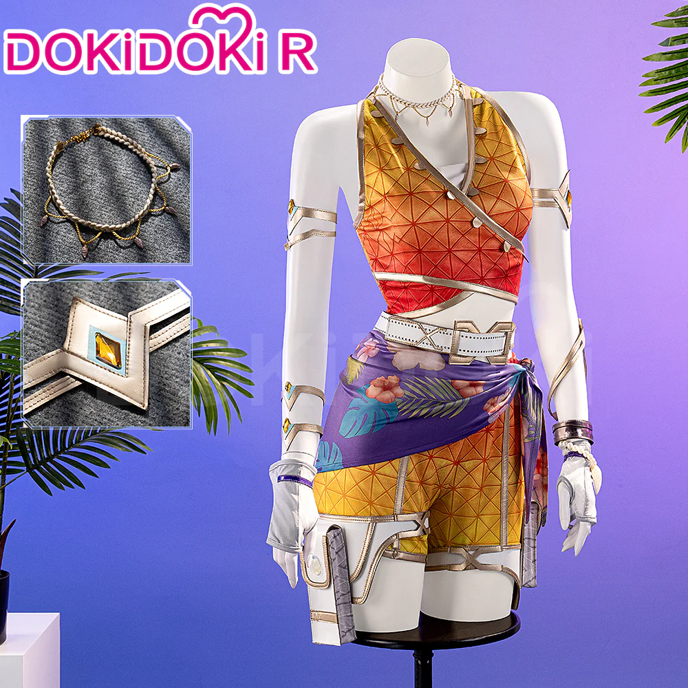【Partially Ready For Ship】【Size XS-3XL】DokiDoki-R Game Apex Legends Cosplay Loba Andrade Translocating Thief Costume Gold Swim Suit