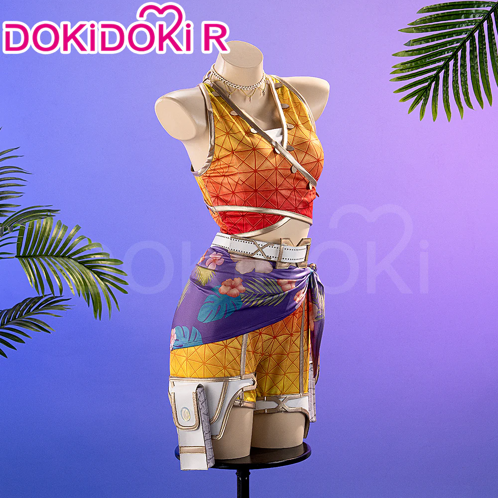 【Partially Ready For Ship】【Size XS-3XL】DokiDoki-R Game Apex Legends Cosplay Loba Andrade Translocating Thief Costume Gold Swim Suit - Image 2