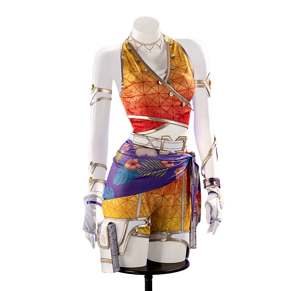 【Partially Ready For Ship】【Size XS-3XL】DokiDoki-R Game Apex Legends Cosplay Loba Andrade Translocating Thief Costume Gold Swim Suit - Image 5