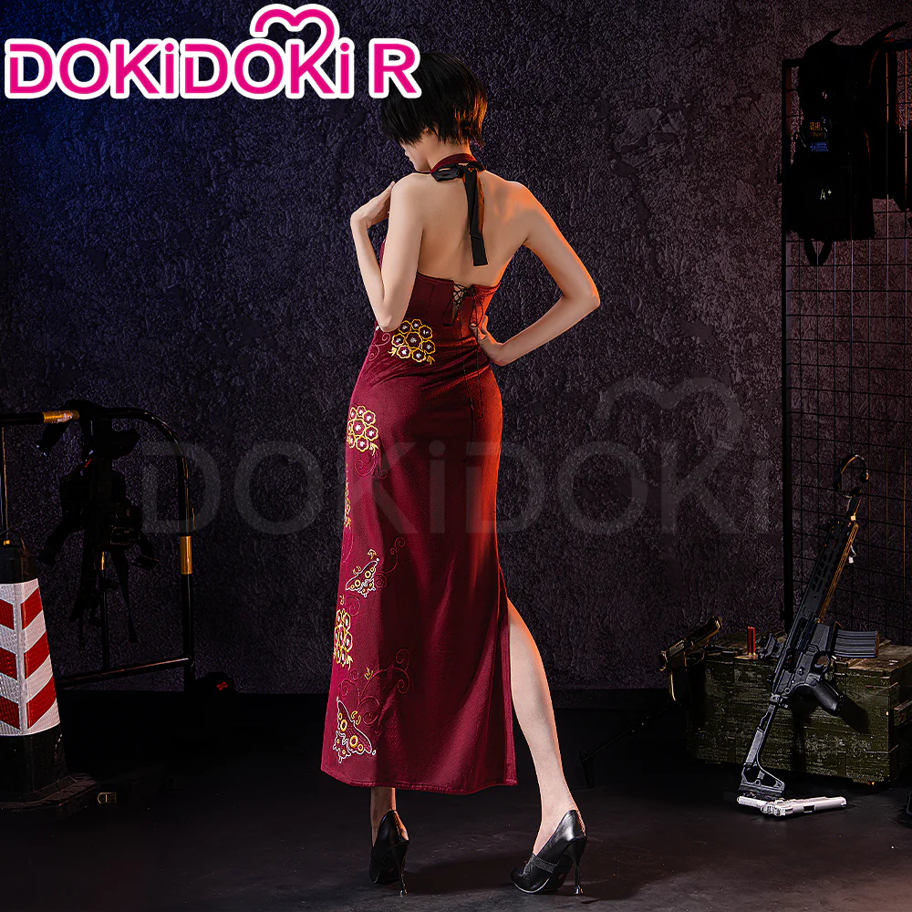 【Partial Ready For Ship】【Size XS-3XL】DokiDoki-R Game Cosplay Costume Red Cheongsam Lunar Qipao - Image 4
