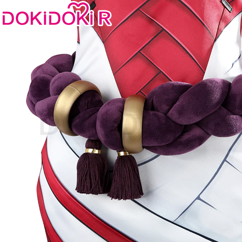 【Partially Ready For Ship】【Size XS-3XL】DokiDoki-R Game Cosplay Costume Red White Dress 2XKO Female - Image 3