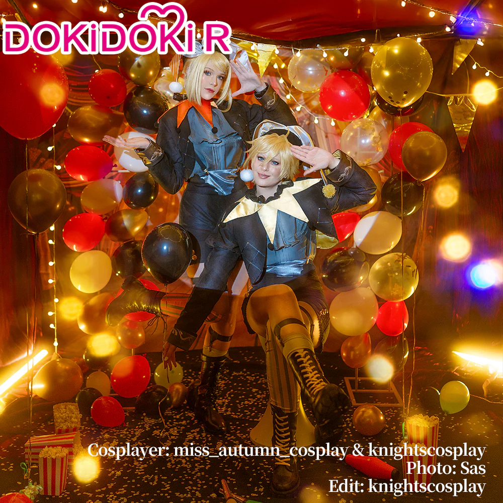 【Size XS-3XL】DokiDoki-R Game Cosplay Orange / Yellow Circus Costumes Circus Osaka Enjoy 2024