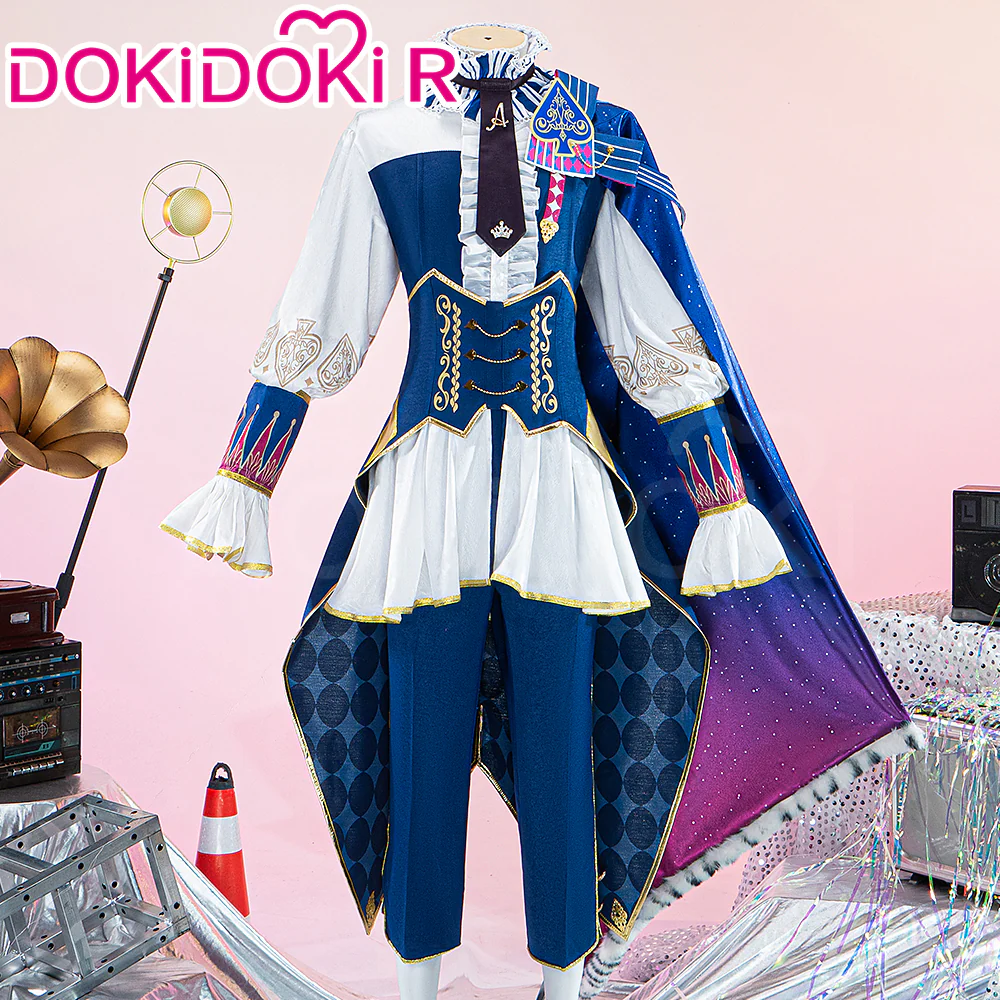 【Size XS-3XL】DokiDoki-R Game Cosplay Tenmaa Tsukasaa Crown of Suit Costume King of Spades