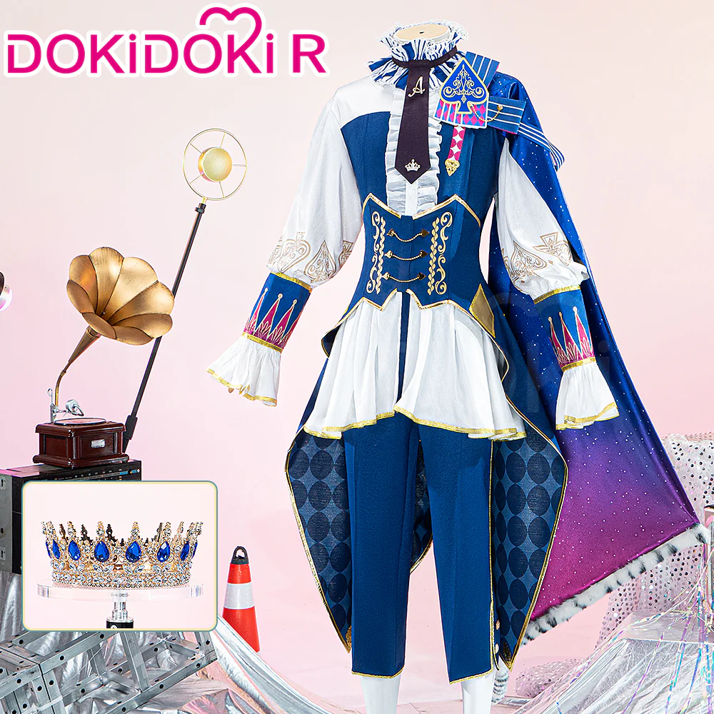 【Size XS-3XL】DokiDoki-R Game Cosplay Tenmaa Tsukasaa Crown of Suit Costume King of Spades - Image 3