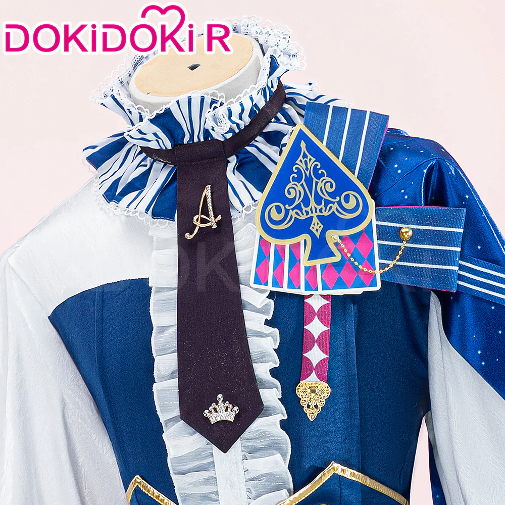 【Size XS-3XL】DokiDoki-R Game Cosplay Tenmaa Tsukasaa Crown of Suit Costume King of Spades - Image 4
