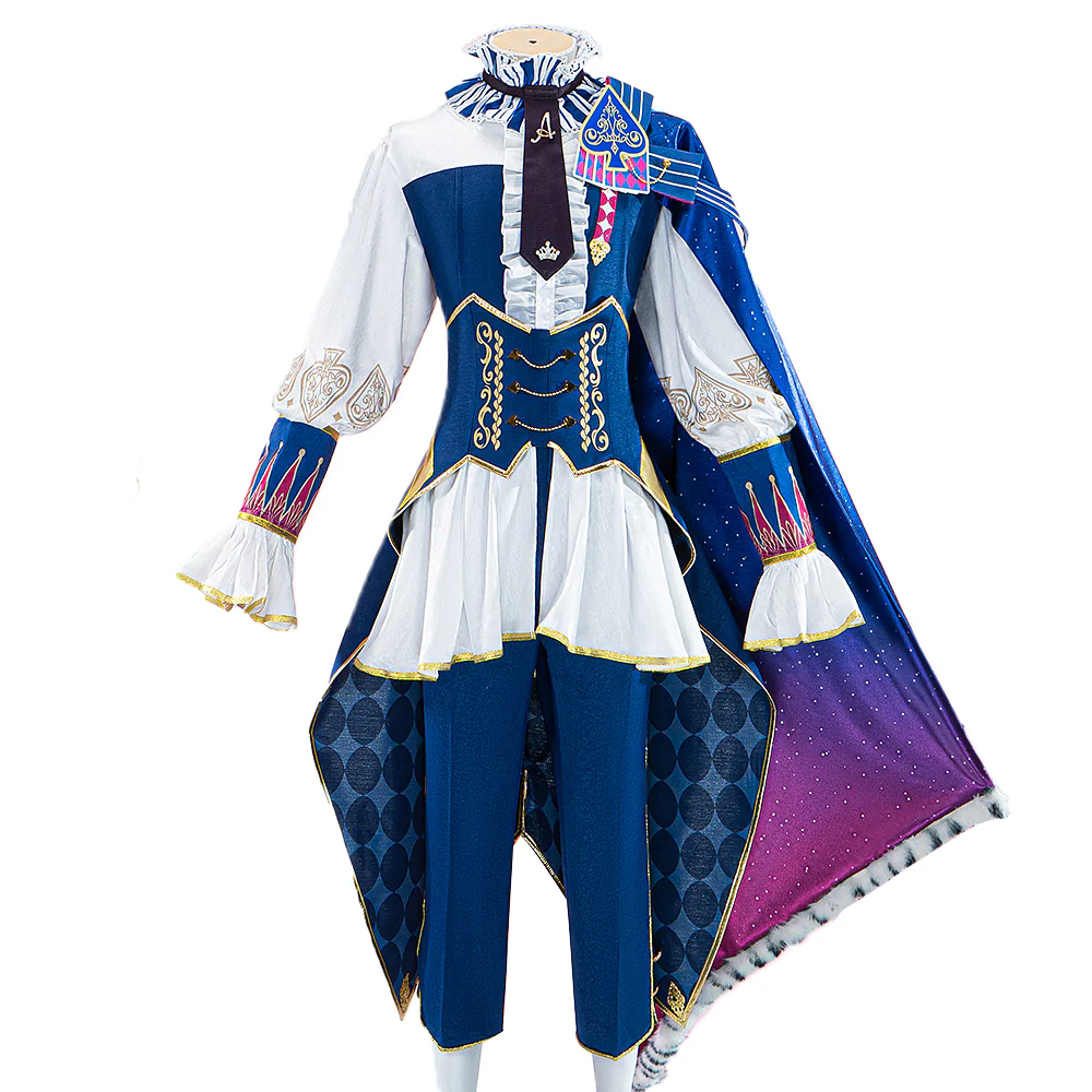 【Size XS-3XL】DokiDoki-R Game Cosplay Tenmaa Tsukasaa Crown of Suit Costume King of Spades - Image 5