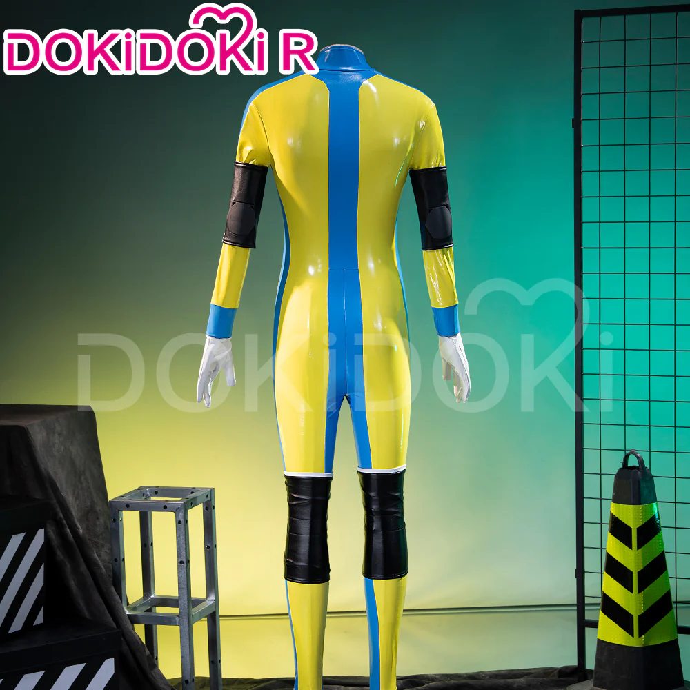 【Size XS-3XL】DokiDoki-R Game Cosplay Costume Water Blue Yellow Bodysuit - Image 2