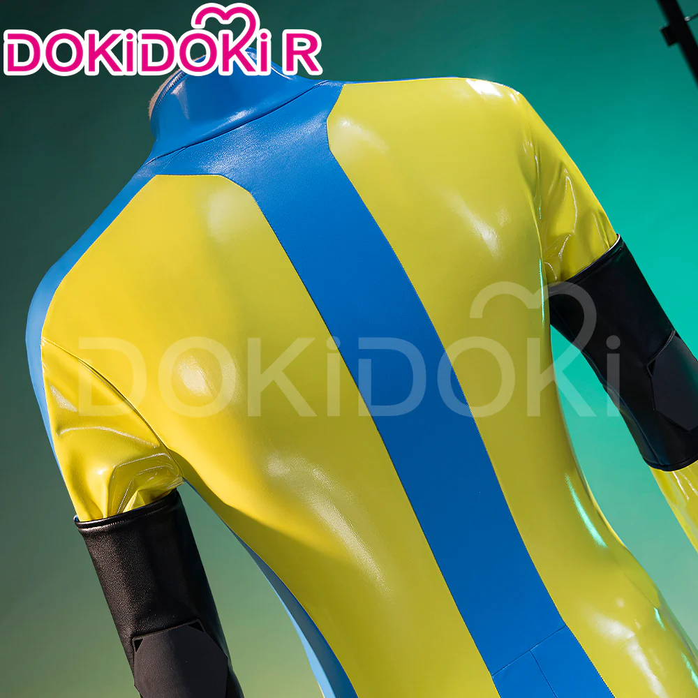 【Size XS-3XL】DokiDoki-R Game Cosplay Costume Water Blue Yellow Bodysuit - Image 4