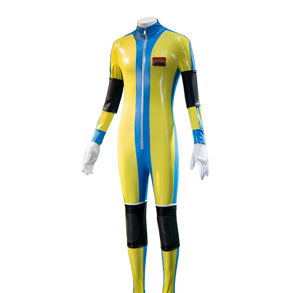 【Size XS-3XL】DokiDoki-R Game Cosplay Costume Water Blue Yellow Bodysuit - Image 5