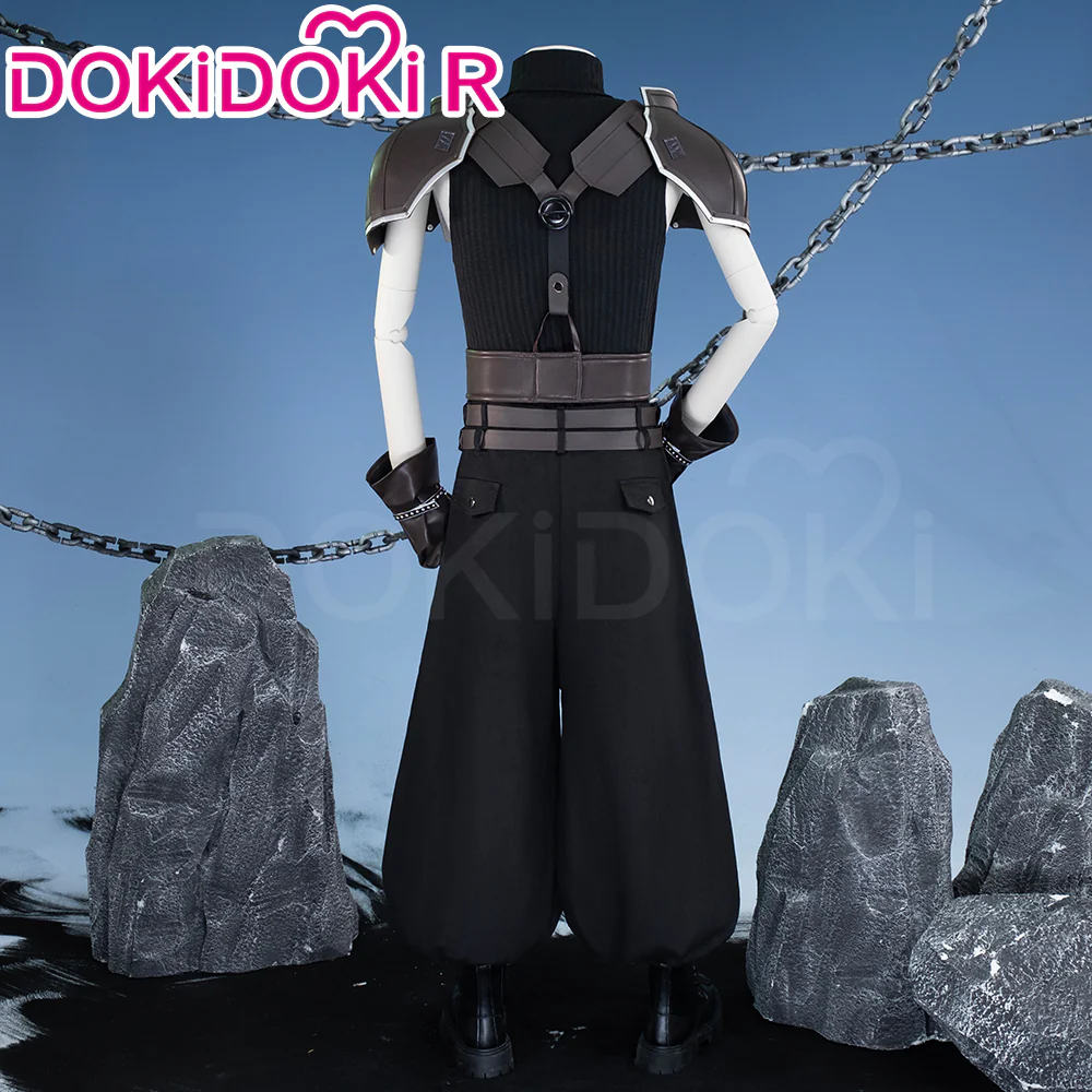 【Size XS-3XL】DokiDoki-R Game Cosplay Zaack Faiir Black Costume - Image 2