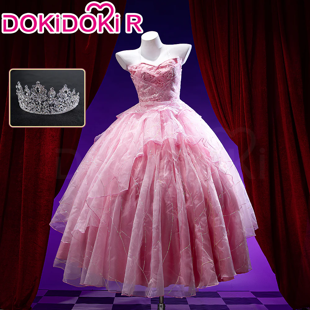 【Size XS-3XL】DokiDoki-R Movie Cosplay Costume Pink Dress