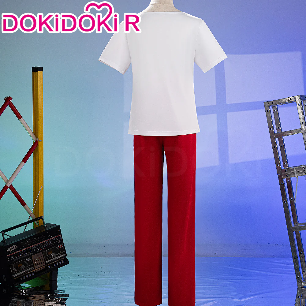 【Partially Ready For Ship】【Size XS-3XL】DokiDoki-R Music Video Cosplay Costume White T-shirt Red Pants R2 - Image 2