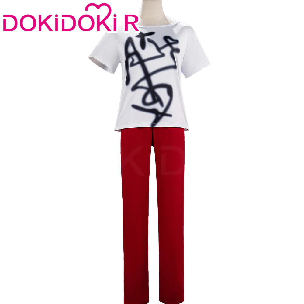 【Partially Ready For Ship】【Size XS-3XL】DokiDoki-R Music Video Cosplay Costume White T-shirt Red Pants R2 - Image 5