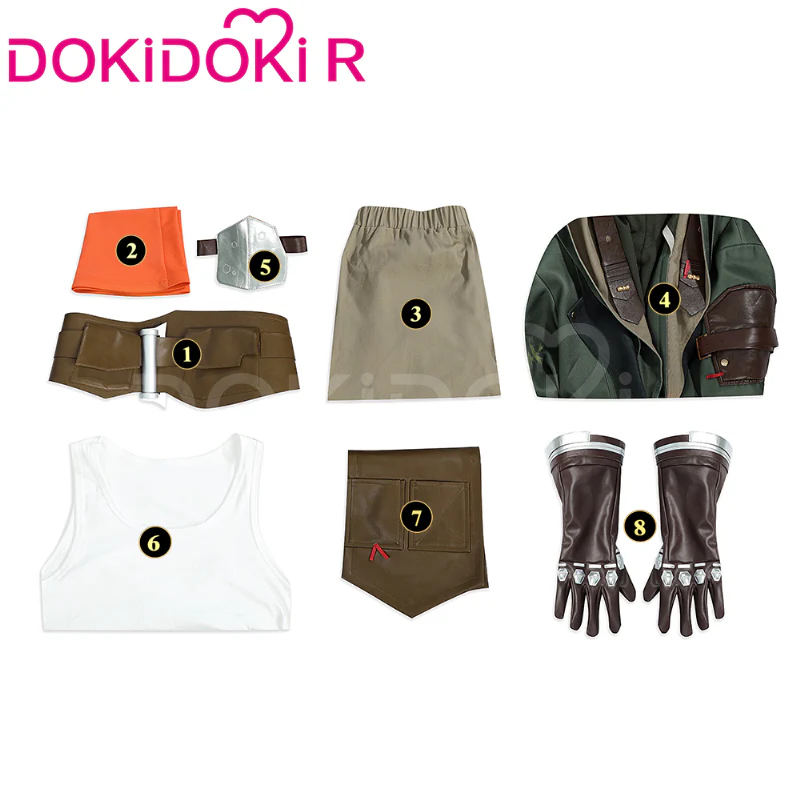 【Size XS-3XL】DokiDoki-R  Game Cosplay Green Man Costume Shaattered The Tiime - Image 4