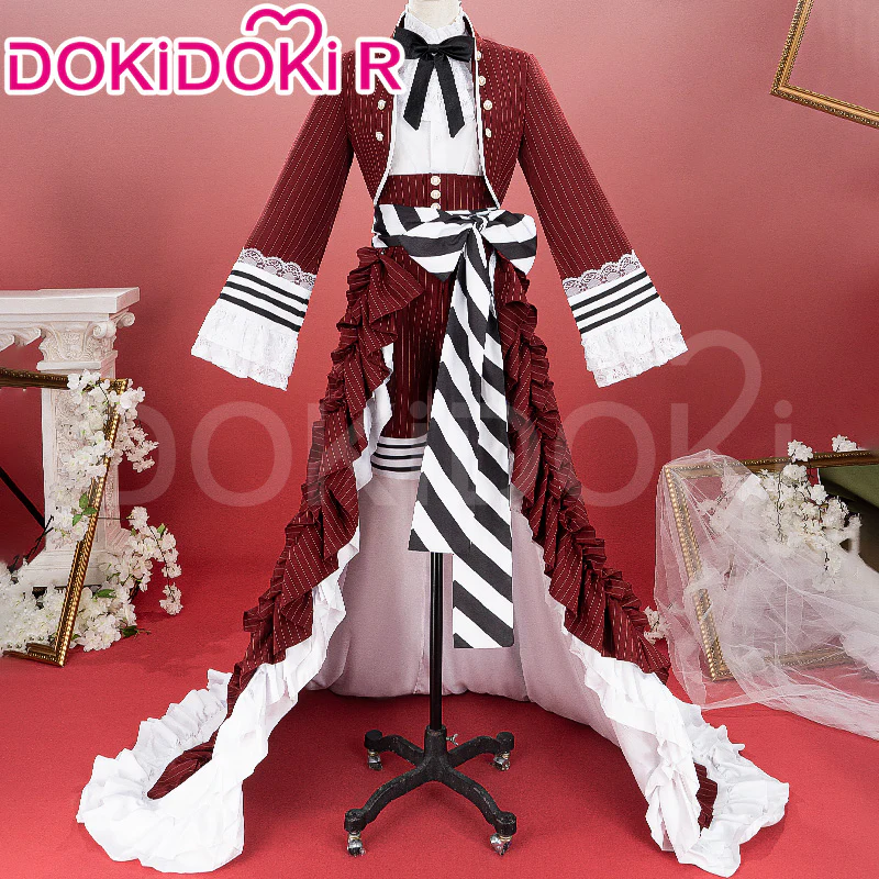 【In Stock】【Size XS-3XL】【In Stock】DokiDoki-R Anime Cosplay Black Butler Kuroshitsuji Ciel Phantomhive Costume Black Tea Cup Dress