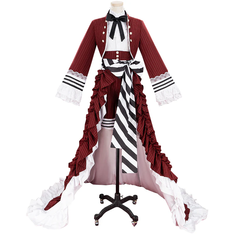 【In Stock】【Size XS-3XL】【In Stock】DokiDoki-R Anime Cosplay Black Butler Kuroshitsuji Ciel Phantomhive Costume Black Tea Cup Dress - Image 6