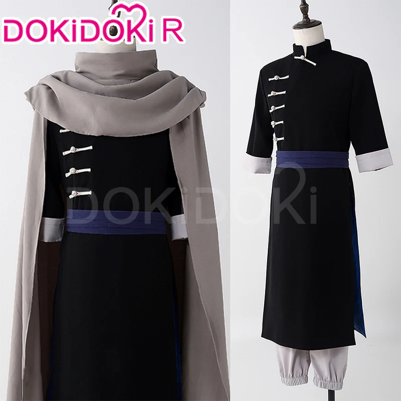 【Size XS-XL】DokiDoki-R Anime Cosplay Costume Black Long Cape Suit