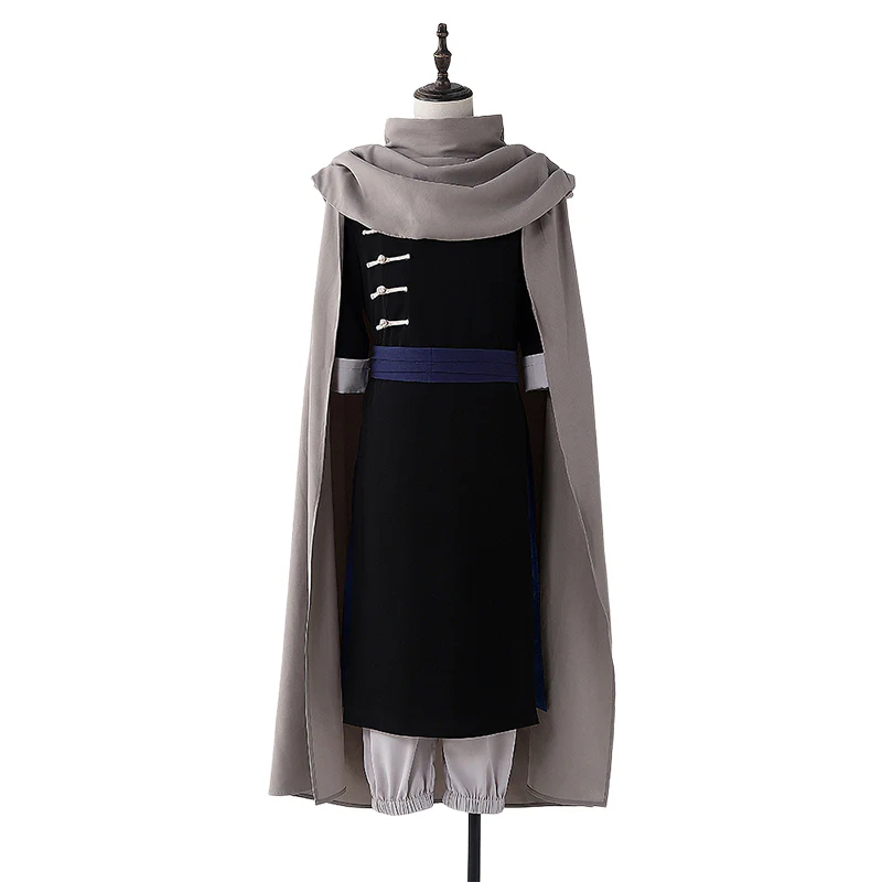 【Size XS-XL】DokiDoki-R Anime Cosplay Costume Black Long Cape Suit - Image 5