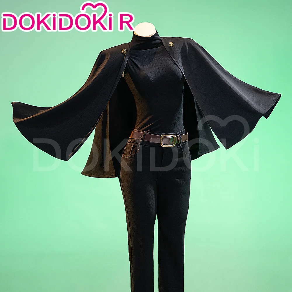 【Size XS-XL】Dokidoki-R Anime Cosplay Costume Uniform Black Cape