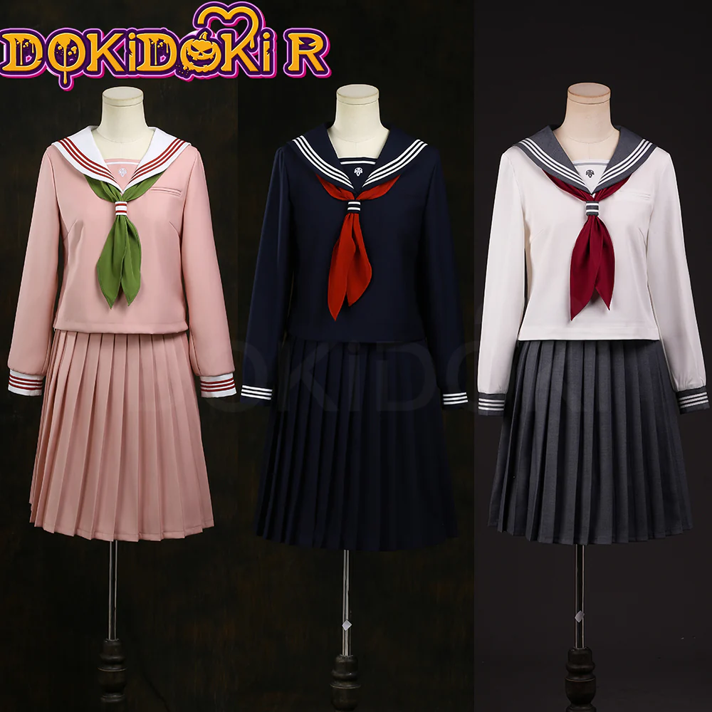 【Partially Ready For Ship】【Size XS-2XL】DokiDoki-R Game Cosplay Costume Uniform Halloween Blue / Pink / Grey