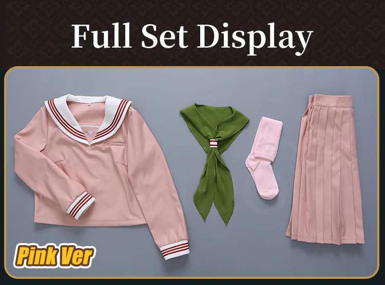 【Partially Ready For Ship】【Size XS-2XL】DokiDoki-R Game Cosplay Costume Uniform Halloween Blue / Pink / Grey - Image 10