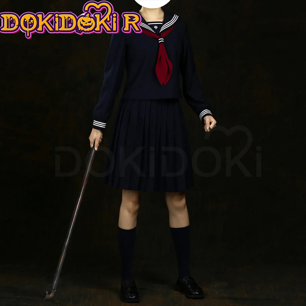 【Partially Ready For Ship】【Size XS-2XL】DokiDoki-R Game Cosplay Costume Uniform Halloween Blue / Pink / Grey - Image 3