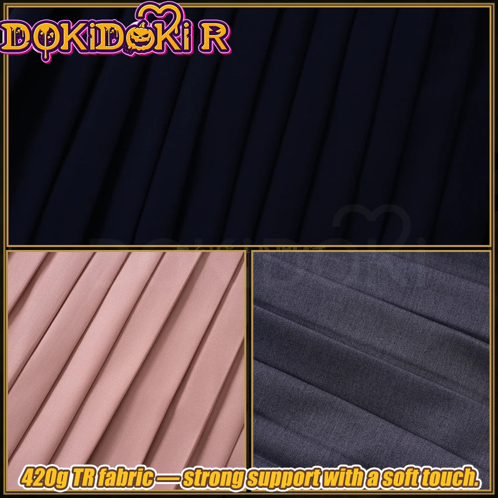 【Partially Ready For Ship】【Size XS-2XL】DokiDoki-R Game Cosplay Costume Uniform Halloween Blue / Pink / Grey - Image 4
