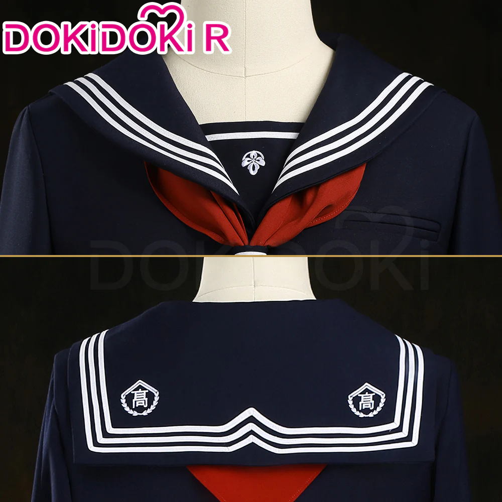 【Partially Ready For Ship】【Size XS-2XL】DokiDoki-R Game Cosplay Costume Uniform Halloween Blue / Pink / Grey - Image 5