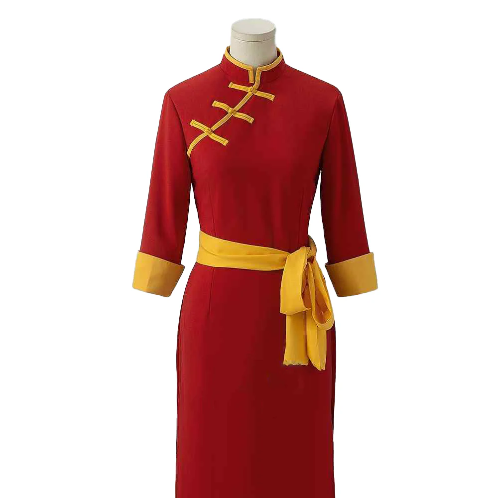 【Size XS-XL】DokiDoki-R Game Cosplay  Costume Red Dress - Image 6