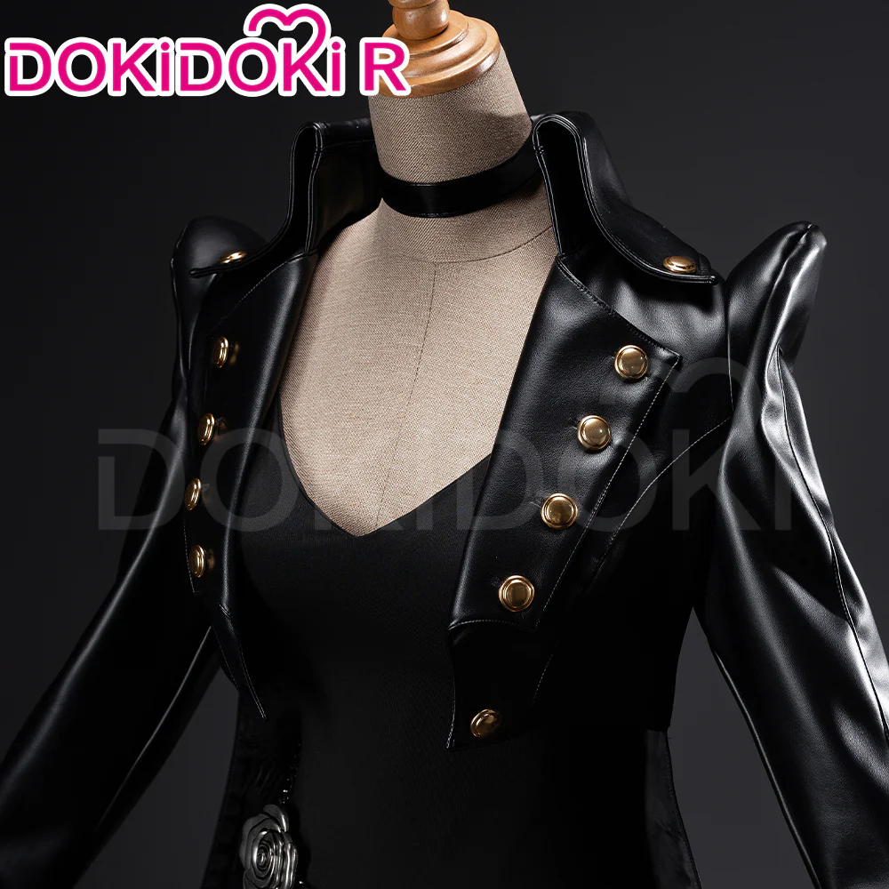 【Size XS-XL】DokiDoki-R Game Cosplay Costume Black Jumpsuit - Image 3