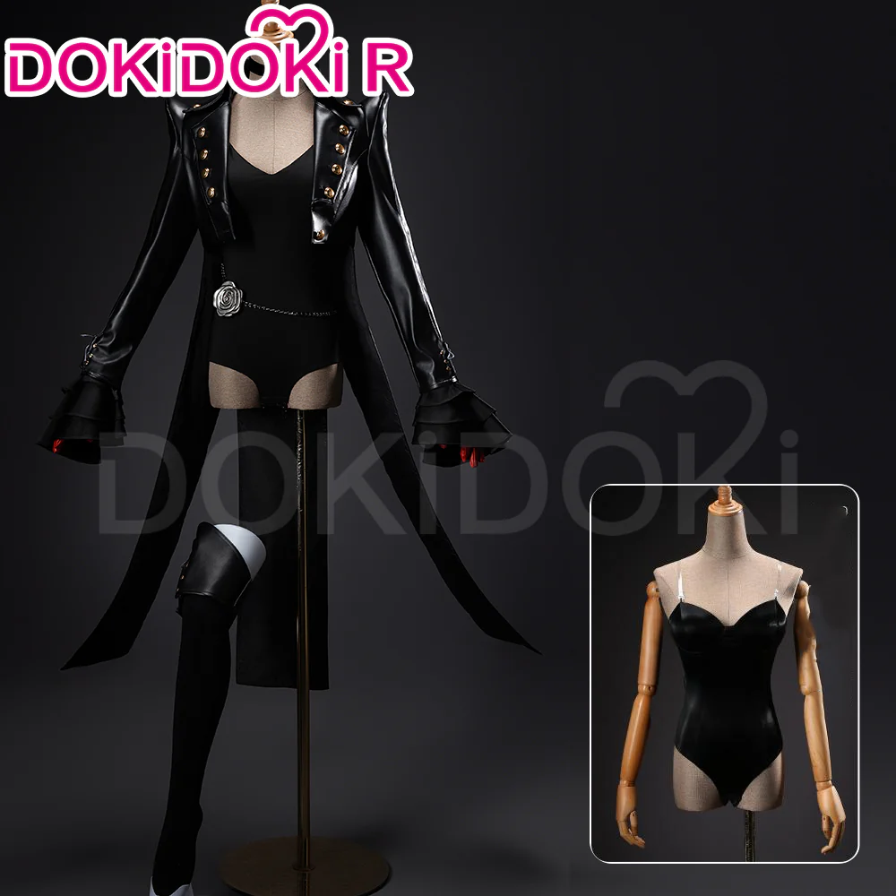 【Size XS-XL】DokiDoki-R Game Cosplay Costume Black Jumpsuit - Image 5