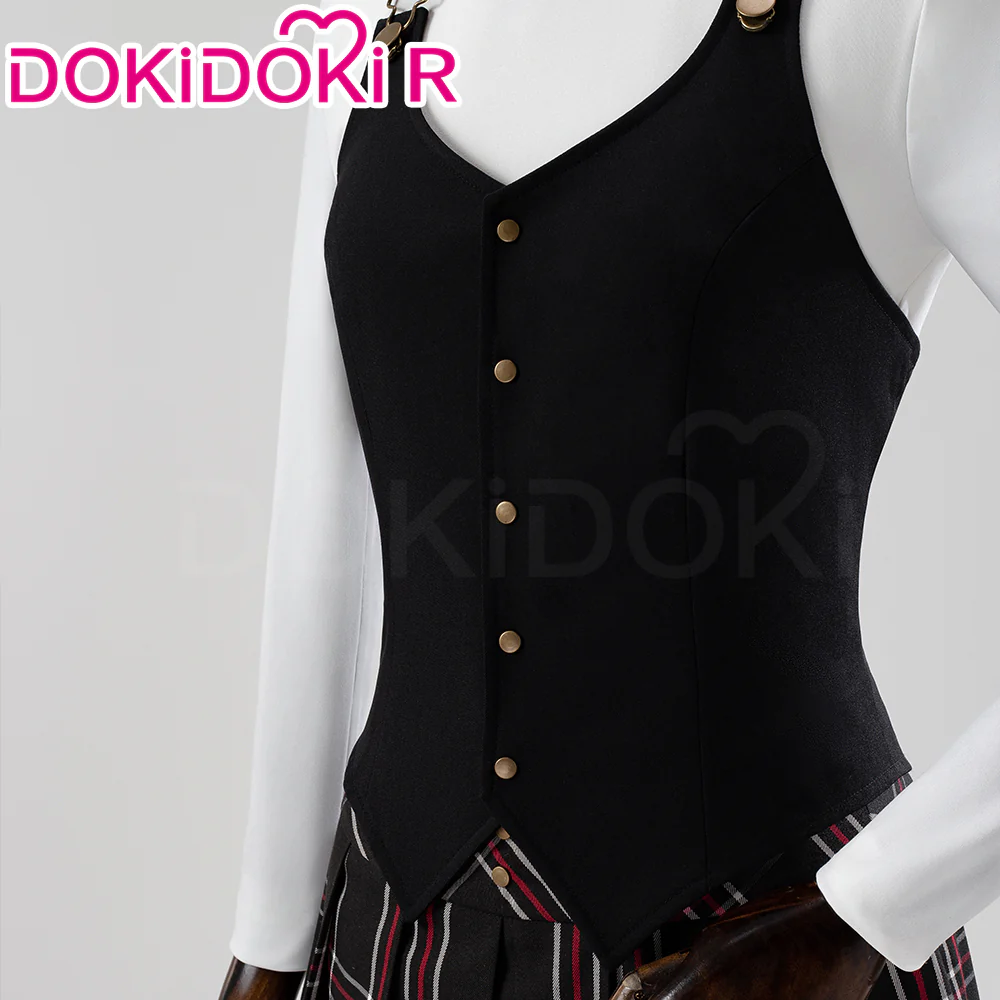 【Size XS-XL】DokiDoki-R Game Cosplay Wig Queen Makotoo Niijimaa Costume School Uniform - Image 3