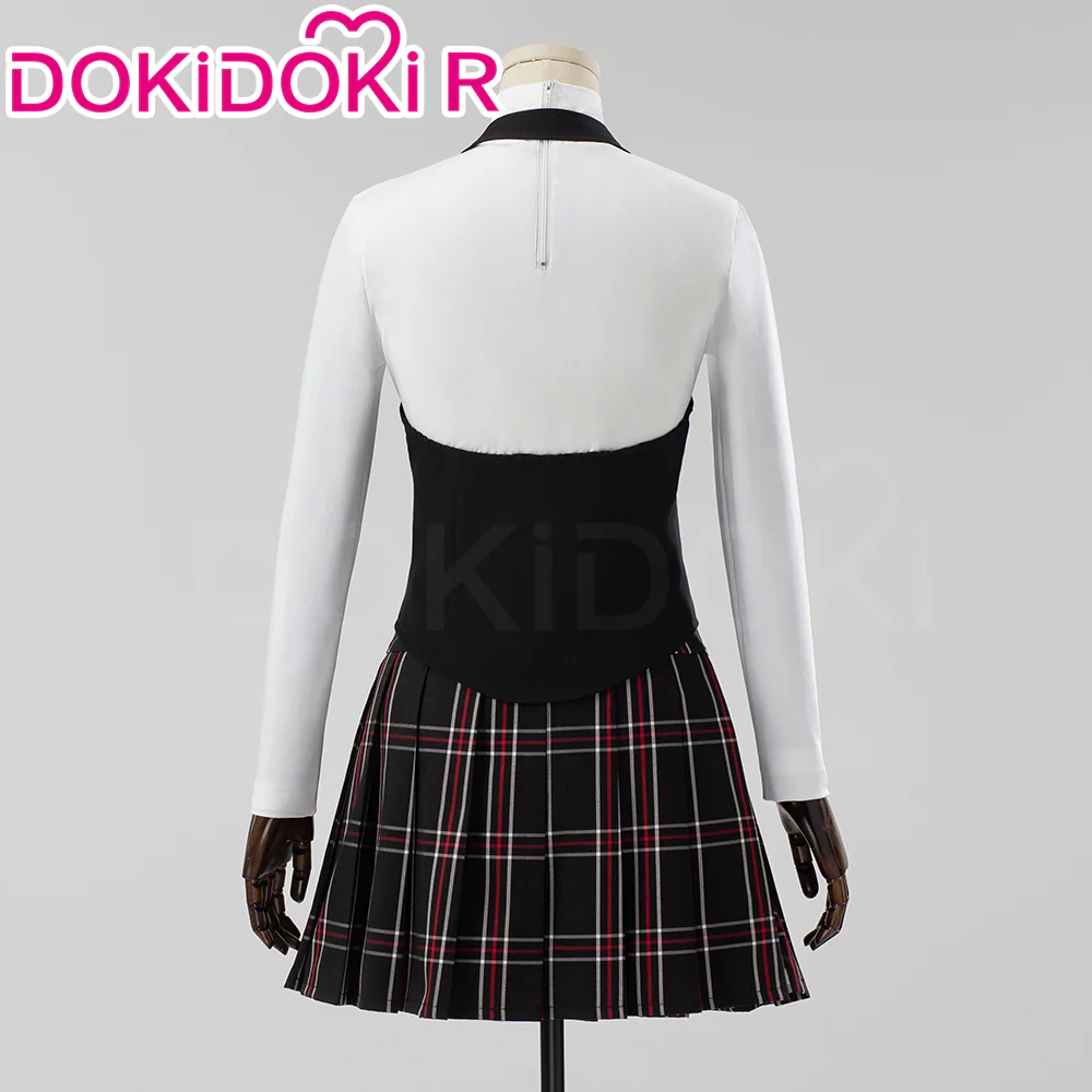 【Size XS-XL】DokiDoki-R Game Cosplay Wig Queen Makotoo Niijimaa Costume School Uniform - Image 5