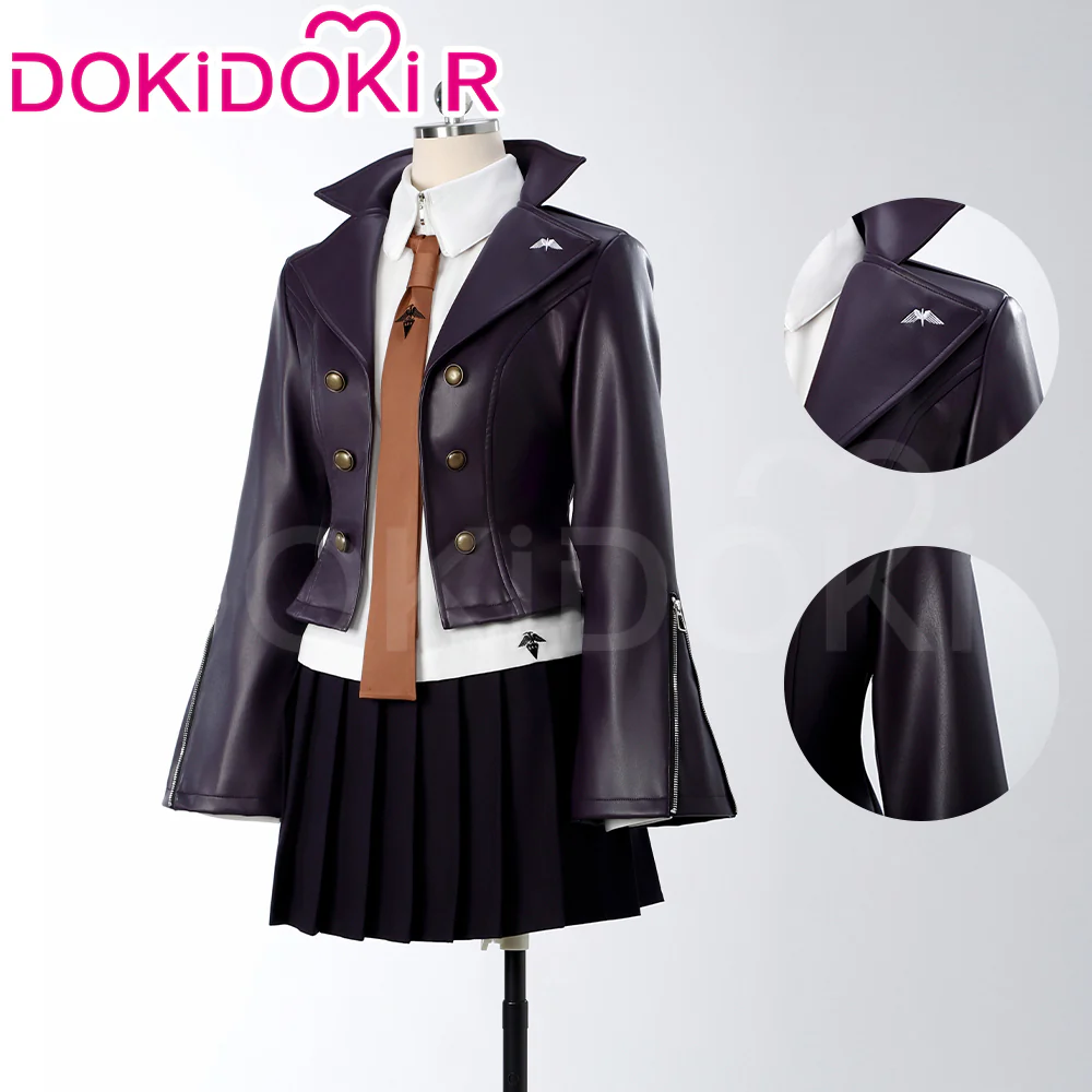 【Wig Ready For Ship】【Size XS-XL】DokiDoki-R Game Cosplay Black Dress Suit Costume