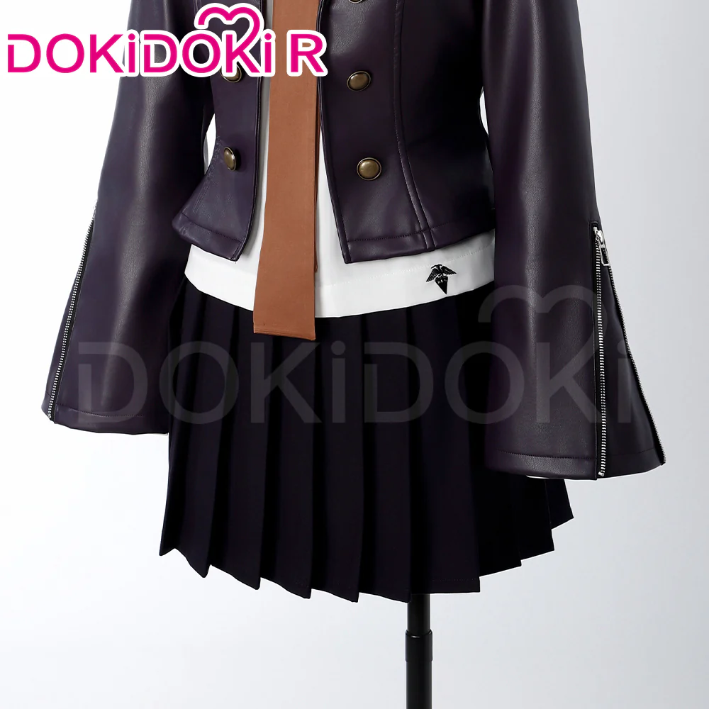 【Wig Ready For Ship】【Size XS-XL】DokiDoki-R Game Cosplay Black Dress Suit Costume - Image 4