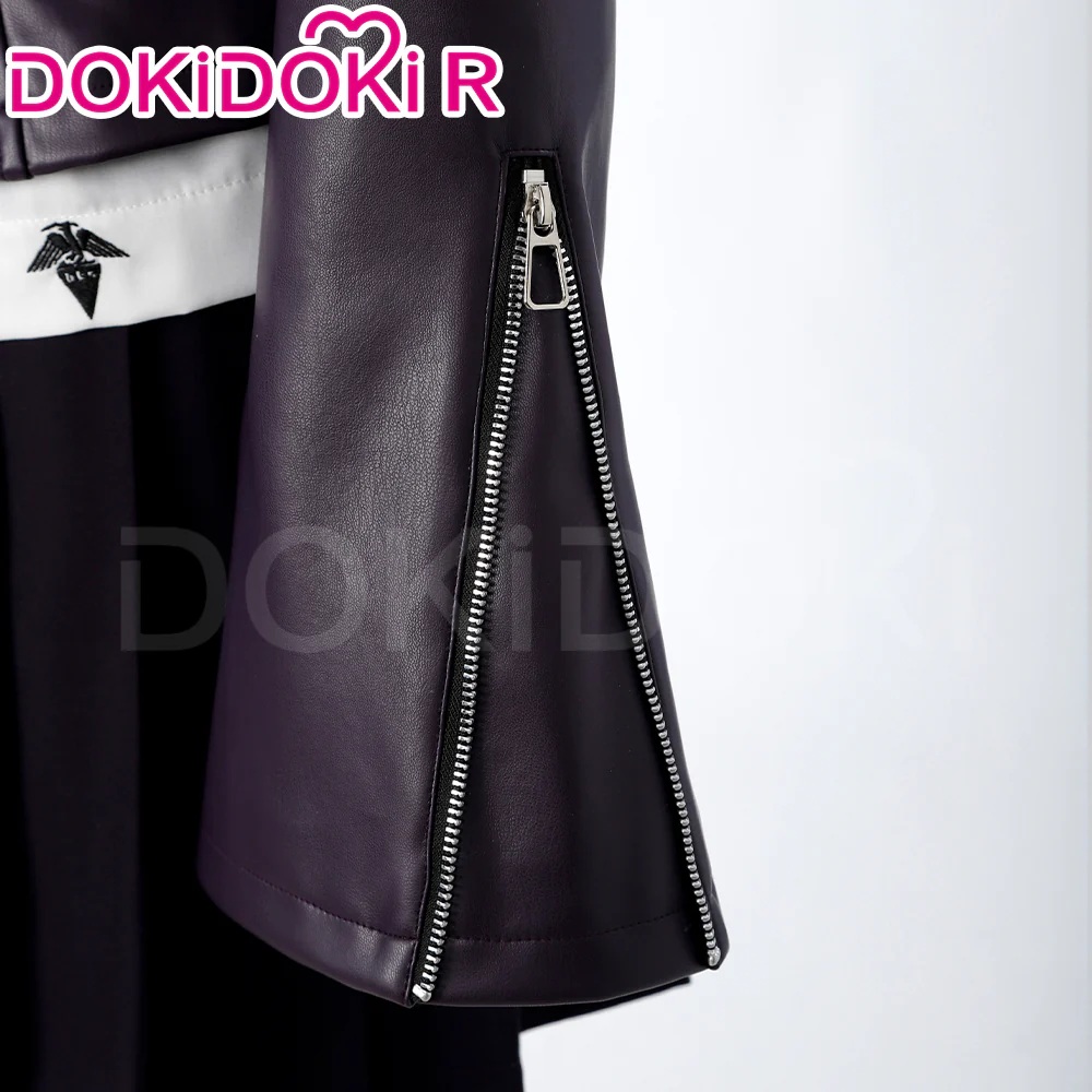 【Wig Ready For Ship】【Size XS-XL】DokiDoki-R Game Cosplay Black Dress Suit Costume - Image 5
