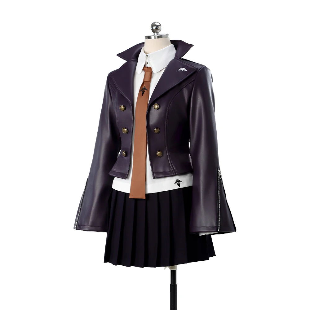 【Wig Ready For Ship】【Size XS-XL】DokiDoki-R Game Cosplay Black Dress Suit Costume - Image 6