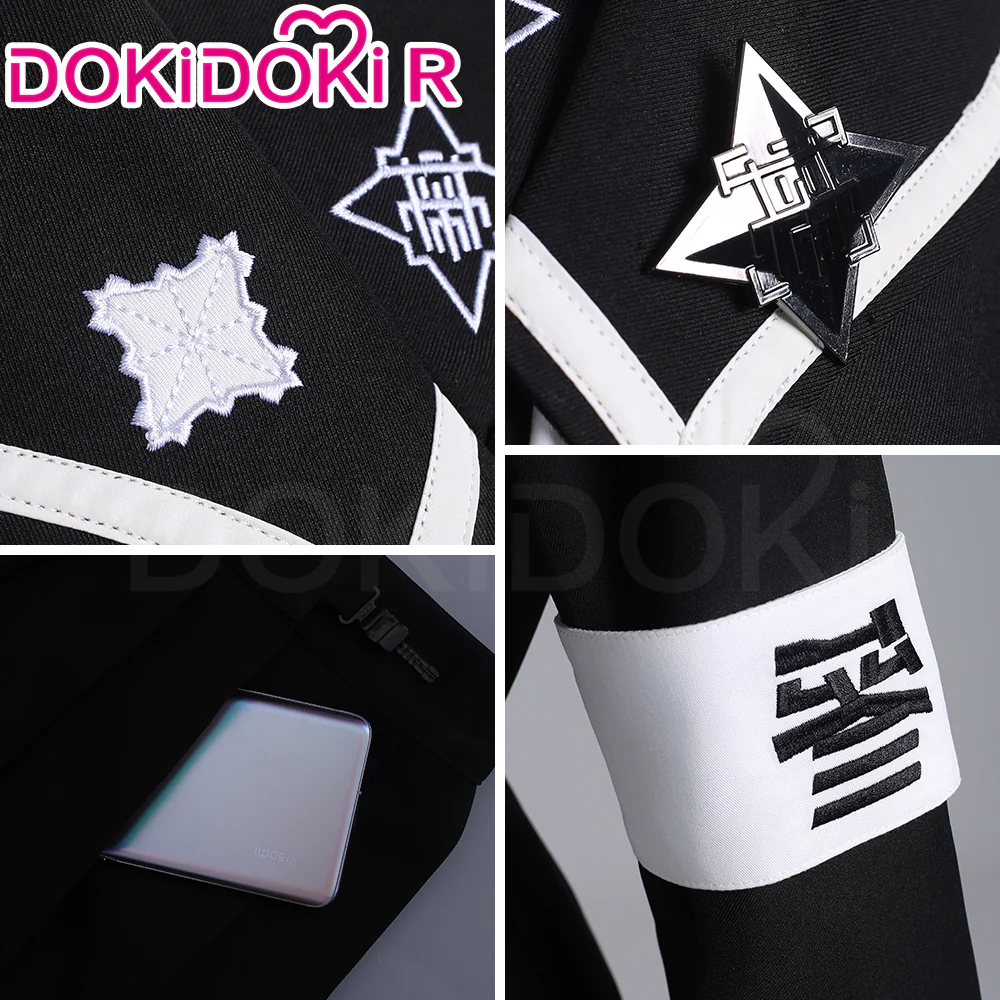 【Size XS-XL】DokiDoki-R Game The Hundred Line Last Defense Academy Cosplay Amemiya Darumi Costume / Wig Uniform Long Blue Gradient Hair Pigtails - Image 5