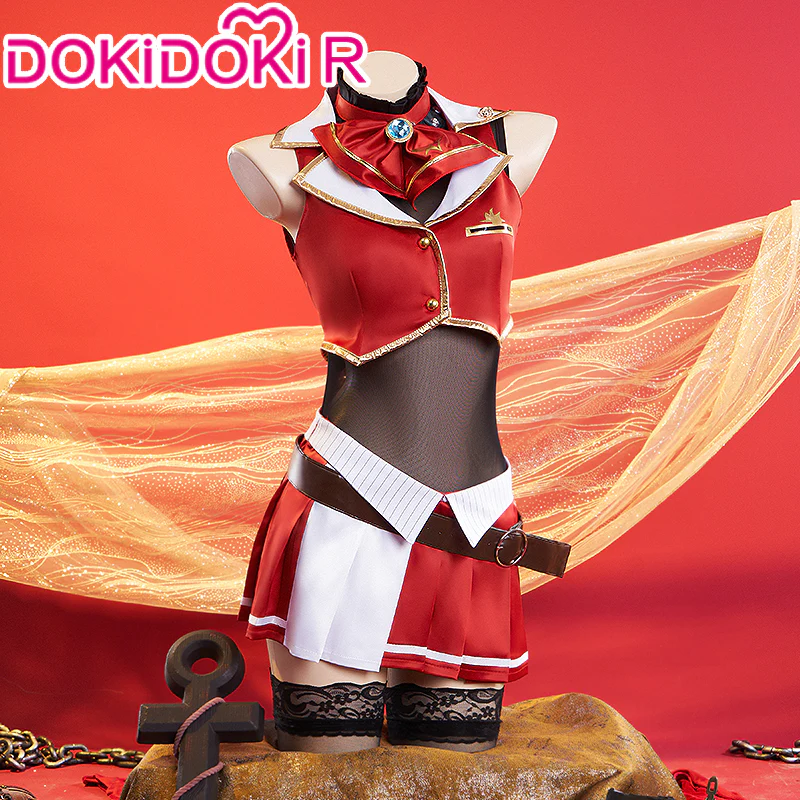 【Partially Ready For Ship】DokiDoki-R Hololive Fantasy Cosplay Houshou Marine Costume / Wig - Image 2